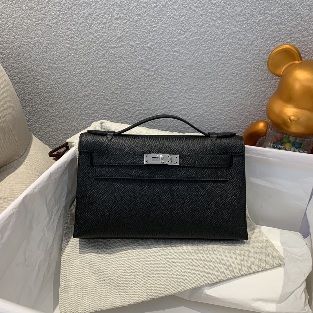 에르메스 미니 켈리백22 블랙 은장 앱송